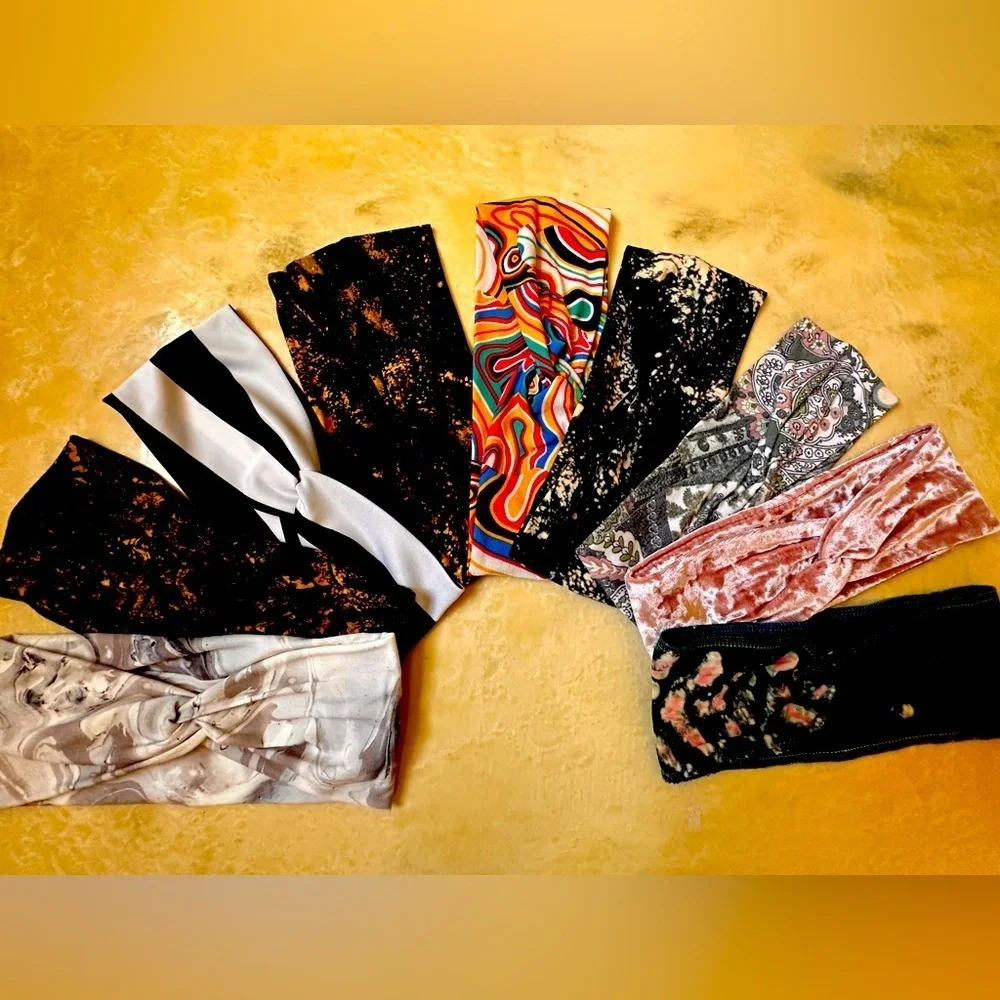 Handmade Twisted Headband | Stretchy Yoga Hair Wrap | Soft Sporty Style